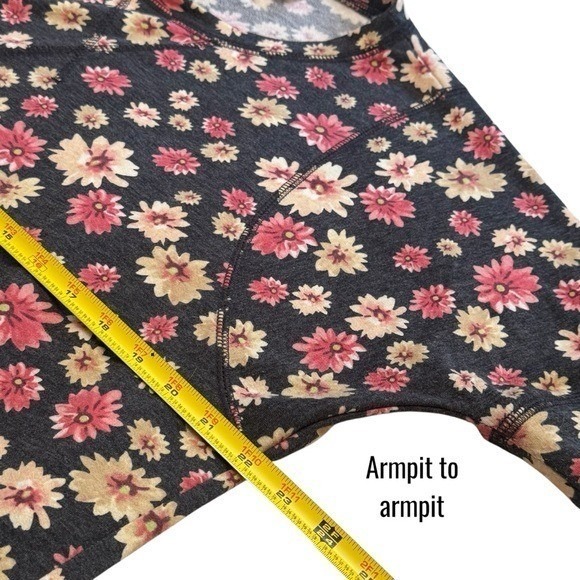 Freeloader Multicolor Floral Hi Low Boho Hippie Flower Child Blouse Top Size M - Picture 9 of 10